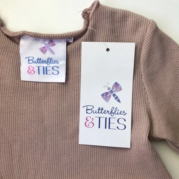 Butterflies & Ties girl’s toddler dress 2T - Picture 2 of 6
